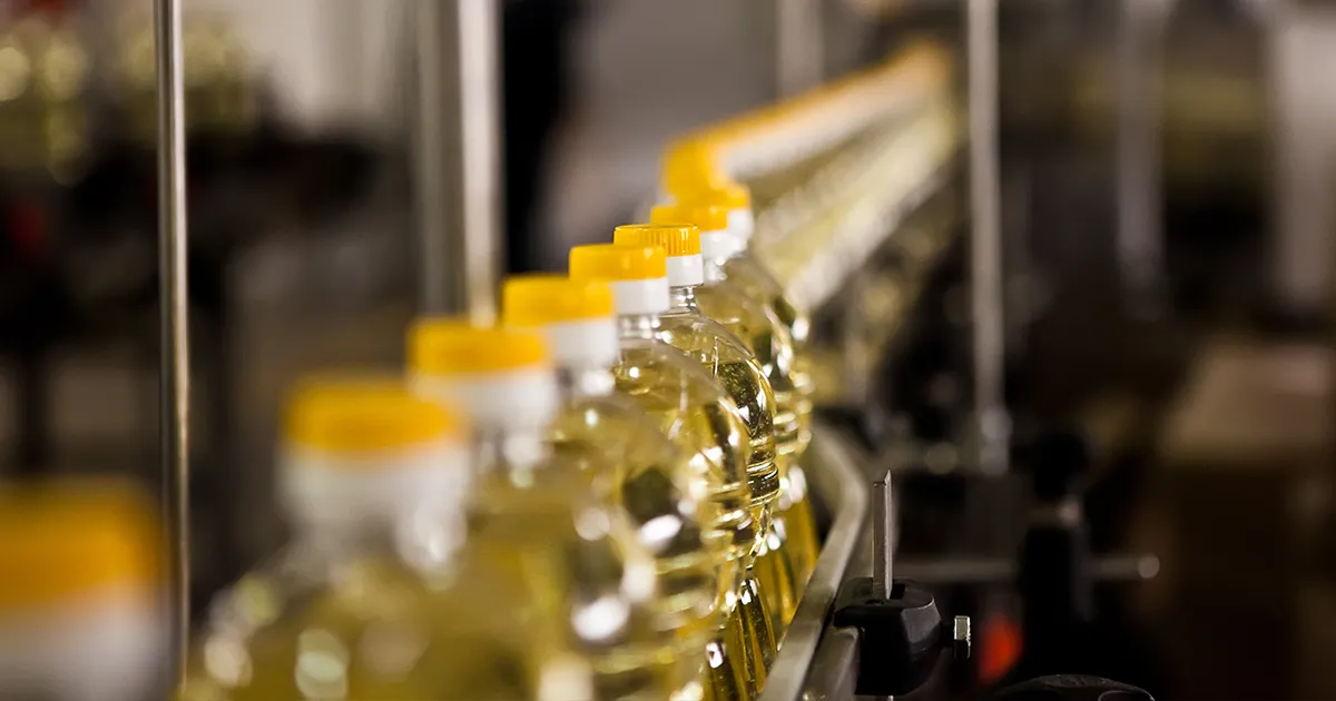 Automated assembly line from a New Zealand vegetable oil manufacturing location.