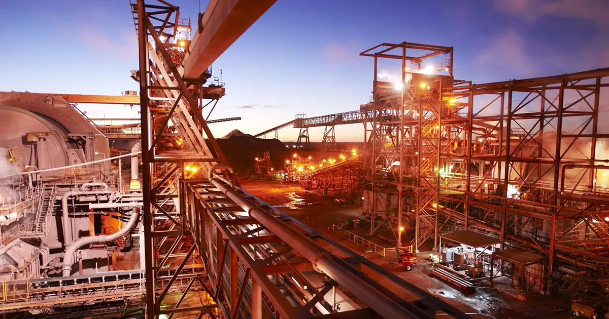 Mine site at dawn