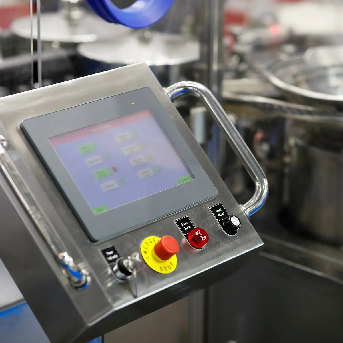 HMI Interface for an automated machine in a food and beverage factory